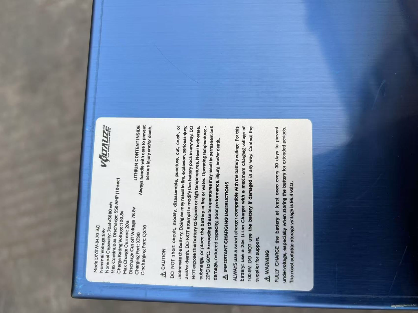 84v70ah for moped (Segway ebike)