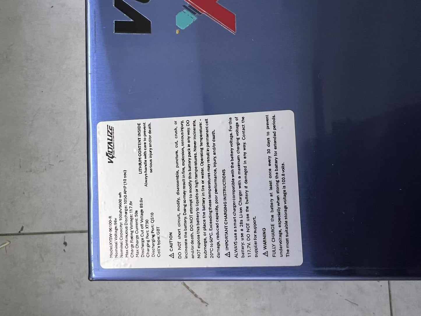 96v100ah - 1050amps peak BMS - 1800amps peak bypass